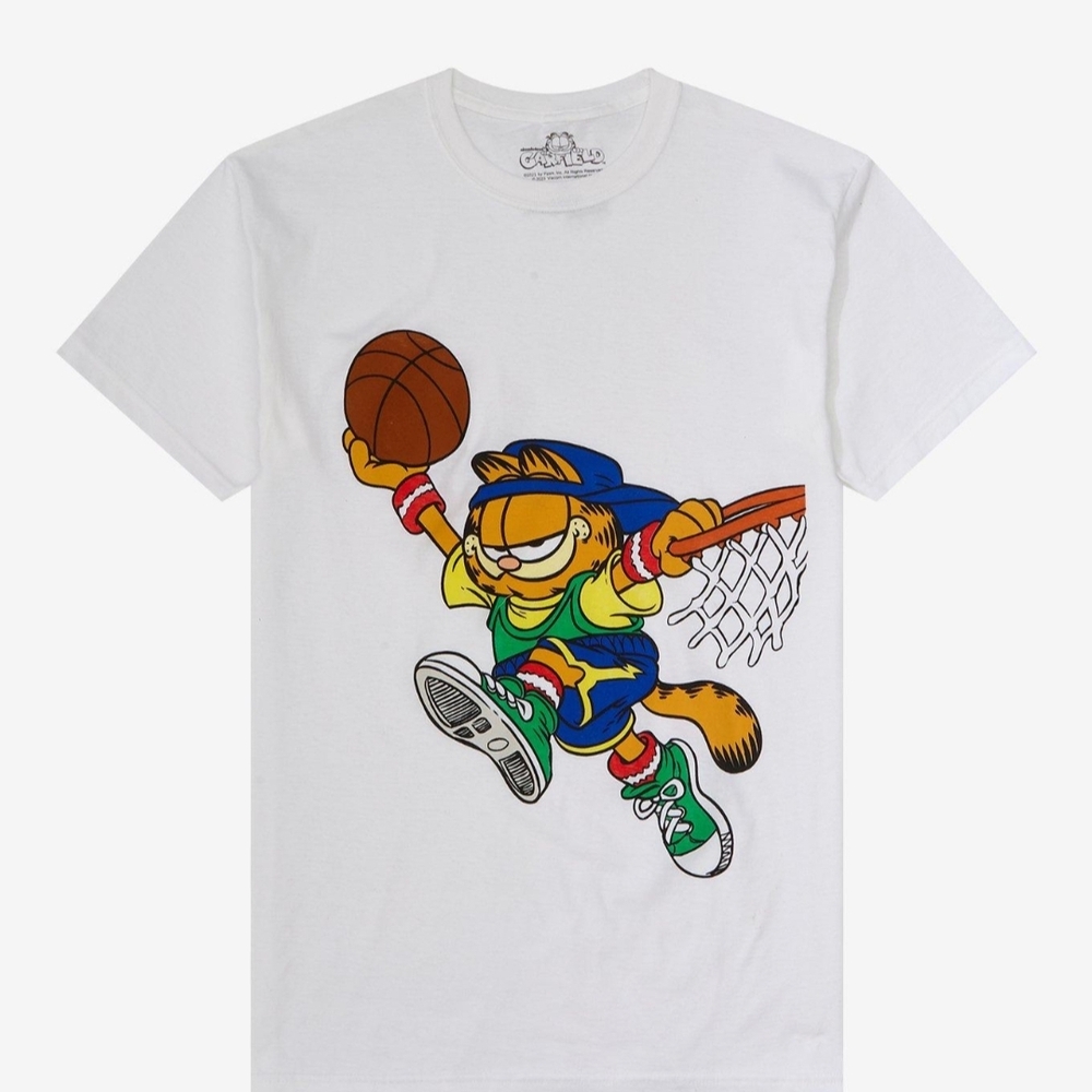 White Garfield Graphic Tee